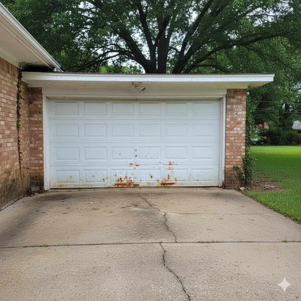 Modern residential garage door installation featuring contemporary design and smart technology integration.