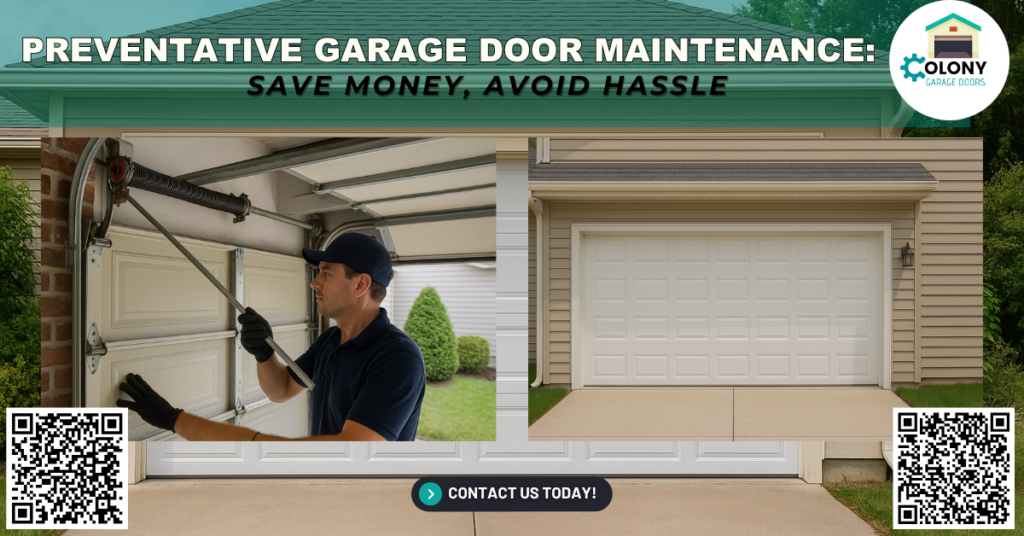 Preventative Garage Door Maintenance: Save Money, Avoid Hassle 1 Preventative Garage Door Maintenance: Save Money, Avoid Hassle